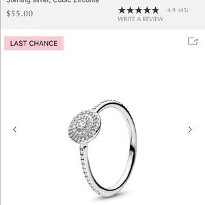 Pandora Elegance Ring, Clear CZ Sterling Silver